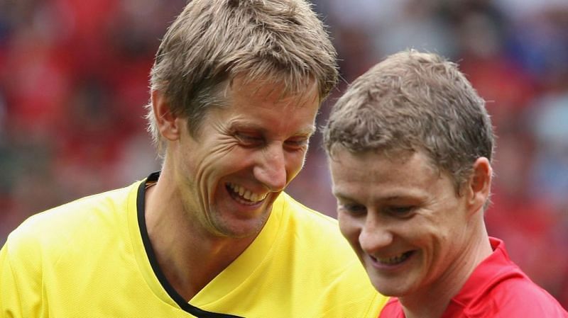 Van der Sar and Solskjaer - Two club legends who were crucial in United's past two CL Triumphs